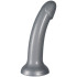 baseks Sparkling Silver Siliconen Dildo met Zuignap 18 cm