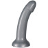 baseks Sparkling Silver Siliconen Dildo met Zuignap 18 cm