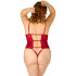NORTIE Vilja Red Lace Kruisloze Body Plus Size
