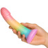 baseks Colour-mix Siliconen Dildo met Zuignap 18 cm