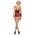 Abierta Fina Red Bustier Set met Halve Cups