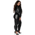 NORTIE Fetish Wetlook Kruisloze Catsuit Plus Size