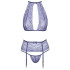 kissable Lavender Halternek BH en Jarretel Set