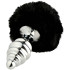 Alive BDSM Line Black Fluffy Twist Metalen Buttplug Large