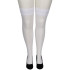 NORTIE Sage White Hold-up Kousen met Kant en Achternaad Plus Size