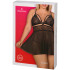 Obsessive Black Babydoll Set Plus Size