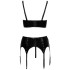 Black Level Vinyl Open Cup BH en Jarretelgordel Set