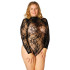 NORTIE Riga Black Kanten Kruisloze Bodystocking Plus Size