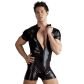 Svenjoyment Wetlook Playsuit met Rits