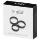 Sinful Premium Siliconen Cockringset 3 Stuks