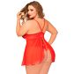 Seven ‘til Midnight Wondrous Babydoll-set Rood Grote Maat