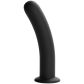 Sinful Slender Black Siliconen Dildo met Zuignap Extra Large