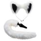Tailz White Fox Tail Buttplug en Oren