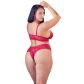 Cottelli Kanten Beha Set Rood Plus Size