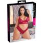 Cottelli Kanten Beha Set Rood Plus Size