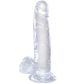 King Cock Doorzichtige Dildo met Ballen 18 cm