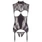 Abierta Fina Bodystocking met Kant en Strassteentjes