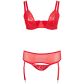 Cottelli Beha met Halve Cups Set Rood Plus Size
