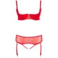 Cottelli Beha met Halve Cups Set Rood Plus Size