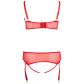 Cottelli Beha met Halve Cups Set Rood Plus Size