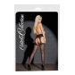 Cottelli Kruisloze Panty's met Hoge Taille en Jarretels