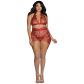 Dreamgirl Plus Size Delicate Bloemen Beha-set