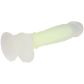baseks Glow in the Dark Yellow Dildo met Zuignap 21,5 cm