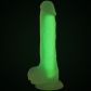 baseks Glow in the Dark Yellow Dildo met Zuignap 21,5 cm