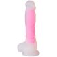baseks Glow in the Dark Pink Dildo met Zuignap 21,5 cm