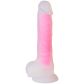 baseks Glow in the Dark Pink Dildo met Zuignap 21,5 cm
