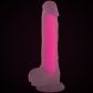 baseks Glow in the Dark Pink Dildo met Zuignap 21,5 cm