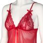 NORTIE Gro Rode Kanten Babydoll Set