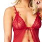 NORTIE Gro Rode Kanten Babydoll Set