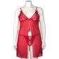 NORTIE Gro Rode Kanten Babydoll Set Plus Size