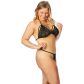 NORTIE Friia Black Triangel BH en Kruisloze  G-string Set Plus Size