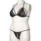 NORTIE Friia Black Triangel BH en Kruisloze  G-string Set Plus Size