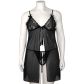 NORTIE Gro Black Kanten Babydoll Set Plus Size