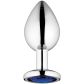Sinful Blue Jewel Metalen Buttplug Medium