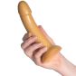 baseks Sparkling Gold Siliconen Dildo met Zuignap 18 cm