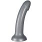 baseks Sparkling Silver Siliconen Dildo met Zuignap 18 cm