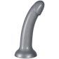baseks Sparkling Silver Siliconen Dildo met Zuignap 18 cm