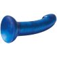 baseks Metallic Blue Siliconen Dildo met Zuignap 18 cm