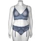 NORTIE Poppy Night Blue Bralette Set Plus Size