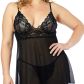 NORTIE Basil Black Babydoll Set Plus Size