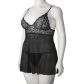 NORTIE Basil Black Babydoll Set Plus Size