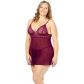 NORTIE Basil Bordeaux Babydoll Set Plus Size