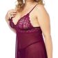 NORTIE Basil Bordeaux Babydoll Set Plus Size