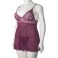 NORTIE Basil Bordeaux Babydoll Set Plus Size