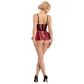 Abierta Fina Red Bustier Set met Halve Cups