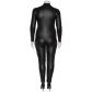 NORTIE Fetish Wetlook Kruisloze Catsuit Plus Size